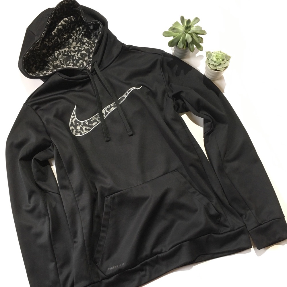 Nike Therma Fit Black Gray Camo hoodie Pullover